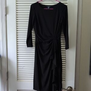 Chaps Black Long Sleeve Dress